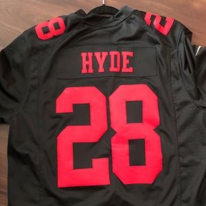 Carlos Hyde Black Color Rush Limited 49ers Jersey